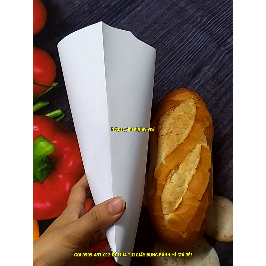 Bảng báo giá túi giấy đựng bánh mì có hông.