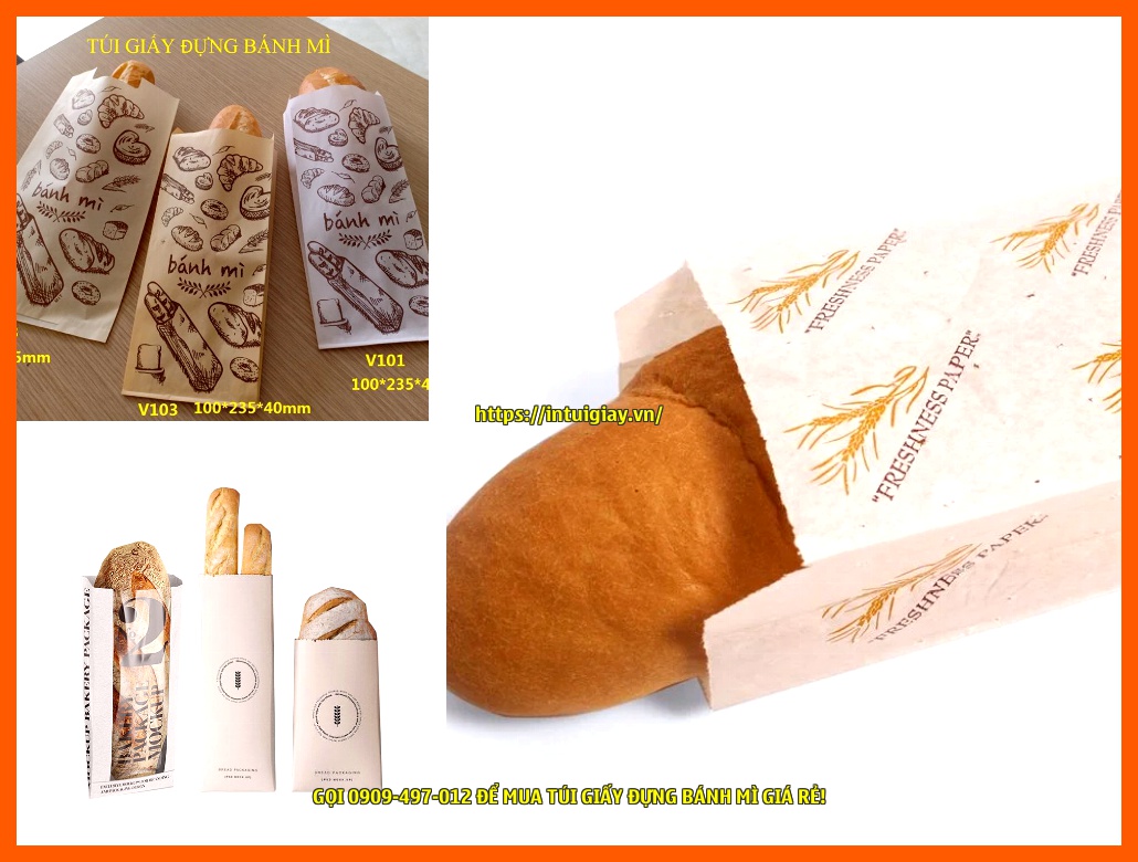 Chúng tôi nhận sản xuất túi đựng bánh mì que giá rẻ tại TpHCM. Giao hàng toàn quốc, miễn phí nội thành các quận trong Sài Gòn