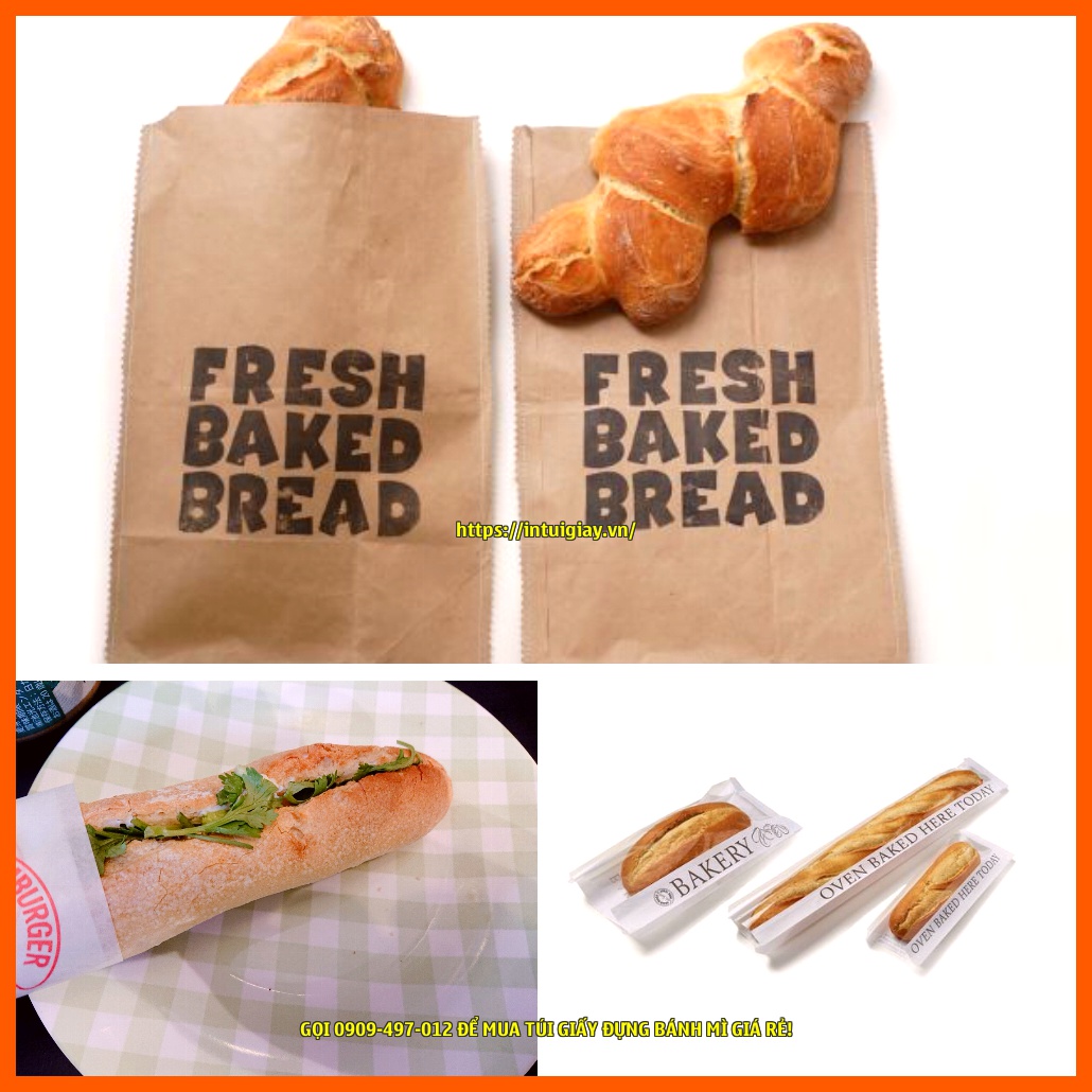 Túi giấy được dùng để đựng bánh mì bởi tính an toàn của và chống thấm tốt