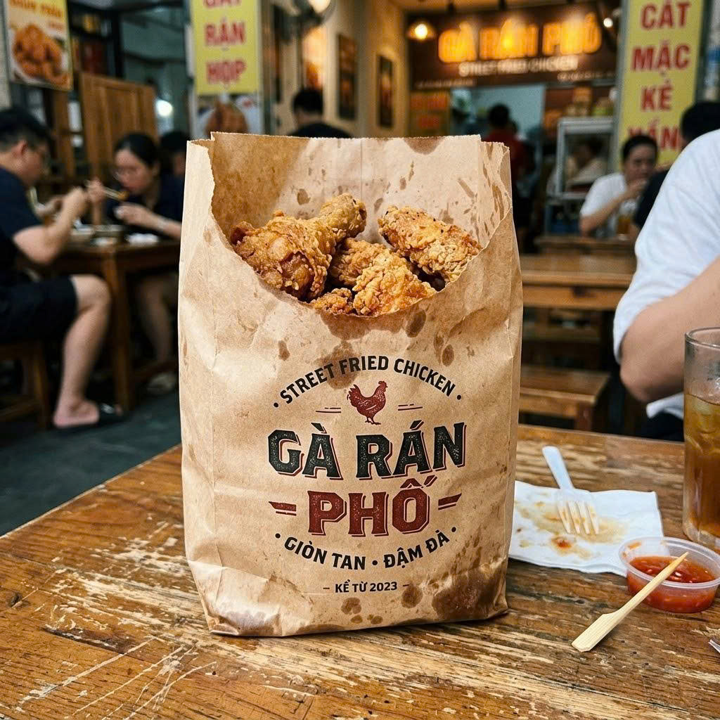 túi đựng gà rán