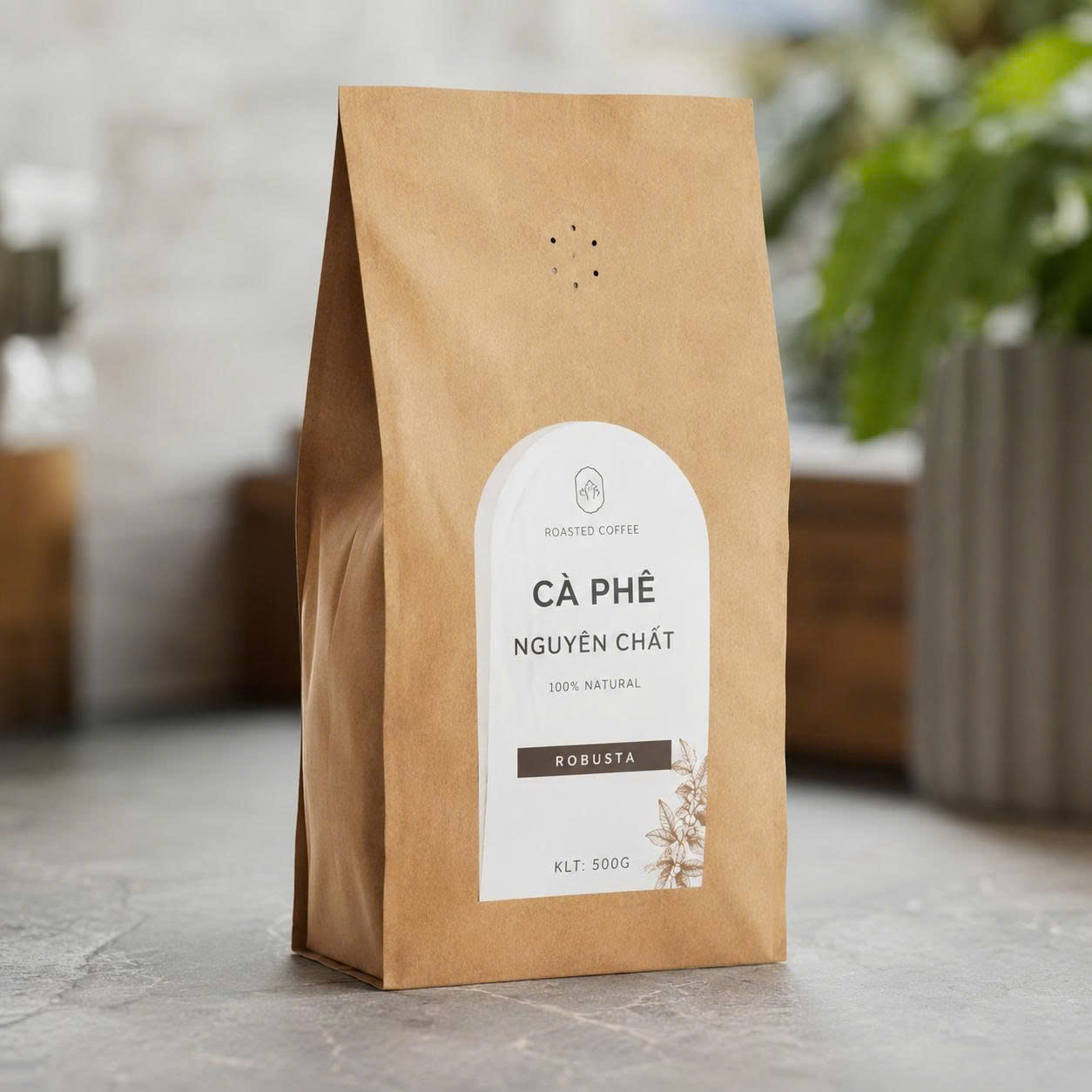 in túi giấy đựng cà phê