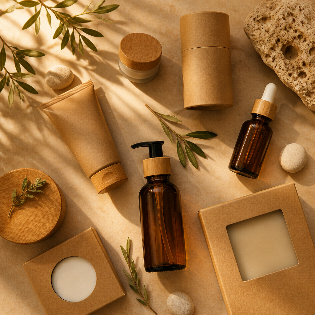 Mẫu bao bì mỹ phẩm thân thiện môi trường, vật liệu tái chế