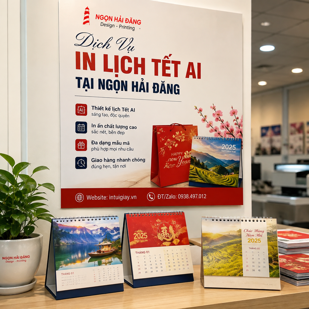 Dịch Vụ In Lịch Tết AI Tại Ngọn Hải Đăng