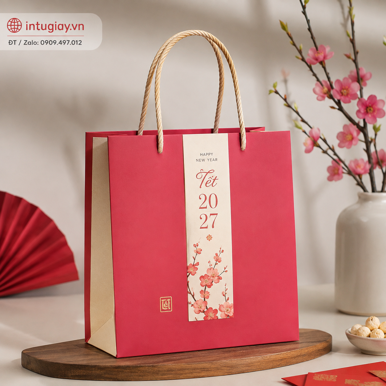 Túi Giấy Cầm Tay Tối Giản Tết 2027